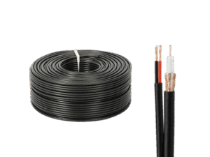 Coaxial RG58 Cable Black 100m with Power Cable