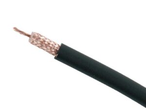 Coaxial RG58 Cable Black 50m without Power Cable