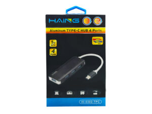 HAING HI-0302-TPC Aluminum Type C Hub 4 Port USB 3.0 Adapter