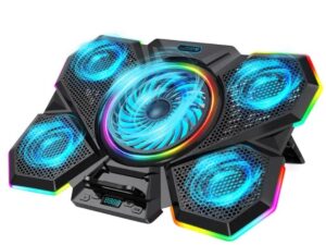 COOLCOLD RGB Gaming 5 fans Laptop Cooling Pad