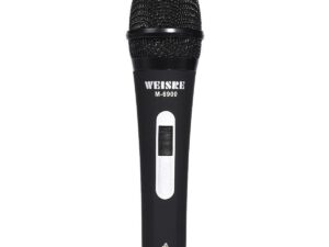 Weisre M-6900 Wired Unidirectional Dynamic Microphone Use With 6.35mm Plug–Black