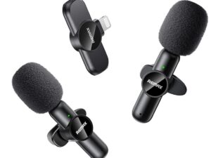 Remax K10 Ryusic Series One-to-Two Live Stream Wireless Microphone -Iphone