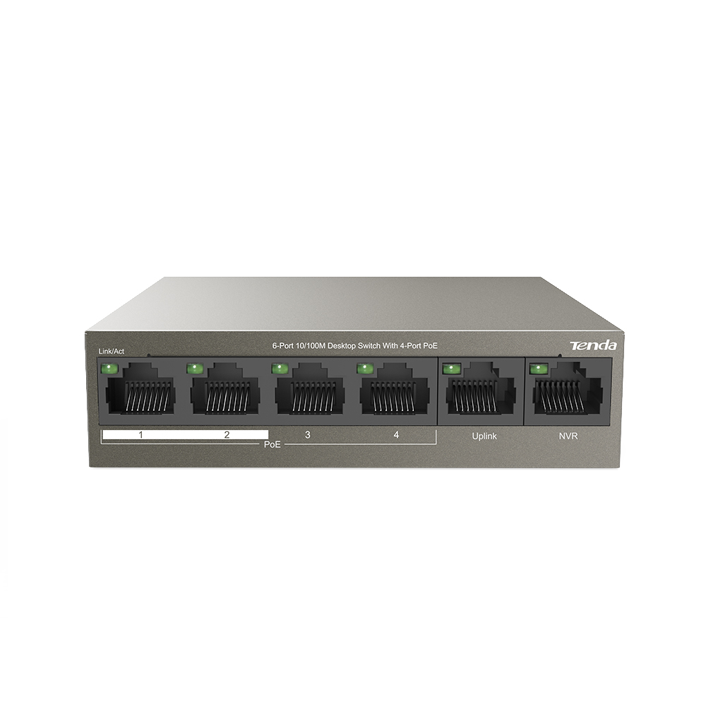 Tenda TEF1106P-4-63W SWITCH WITH 4-PORT POE