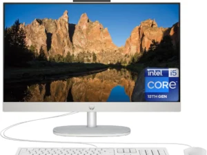 HP All-in-One 24-cr0042ne PC (2023) NEW 13Gen Intel Core i5 10-Cores w/ 24" IPS Full HD 99% sRGB Display (Customized)- White