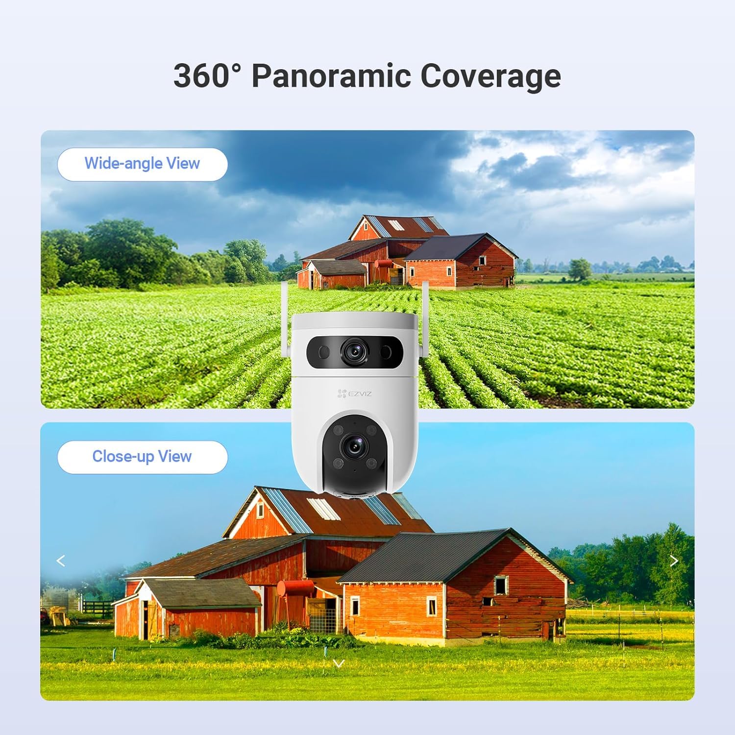 EZVIZ H9c Dual 5MP & 5MP Dual-Lens Pan & Tilt Wi-Fi Camera - الصورة 4