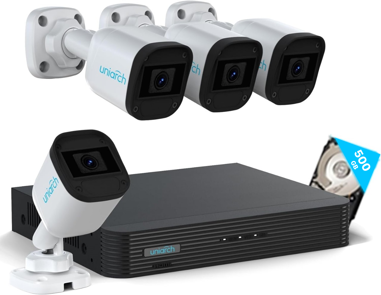 UniArch 5MP Full Color 4-Camera Kit. - الصورة 7