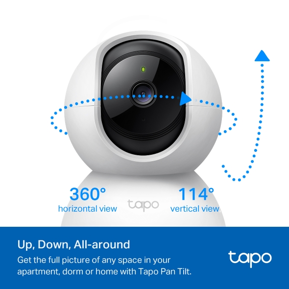 Tapo 2MP Pan/Tilt Home Security Wi-Fi Camera Tapo C200 - الصورة 3