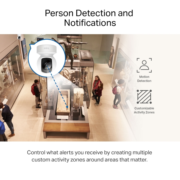 Tapo 2K Pan/Tilt Home Security Wi-Fi Camera Tapo C212 - الصورة 4