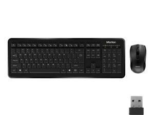 MeeTion MT-C4120 Computer Wireless Keyboard and Mouse Bundle -Black