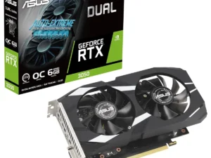 ASUS Dual GeForce RTX 3050 6GB GDDR6 OC Edition Axial-tech Fan Design 0dB Technology Steel Bracket