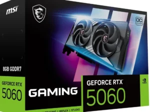 MSI GeForce RTX 5060 GAMING OC 8GB GDDR7 128-Bit Memory, 2625 MHz Boost Clock, 28 Gbps Memory Speed, 3840 CUDA Cores, PCI Express Gen 5 x16