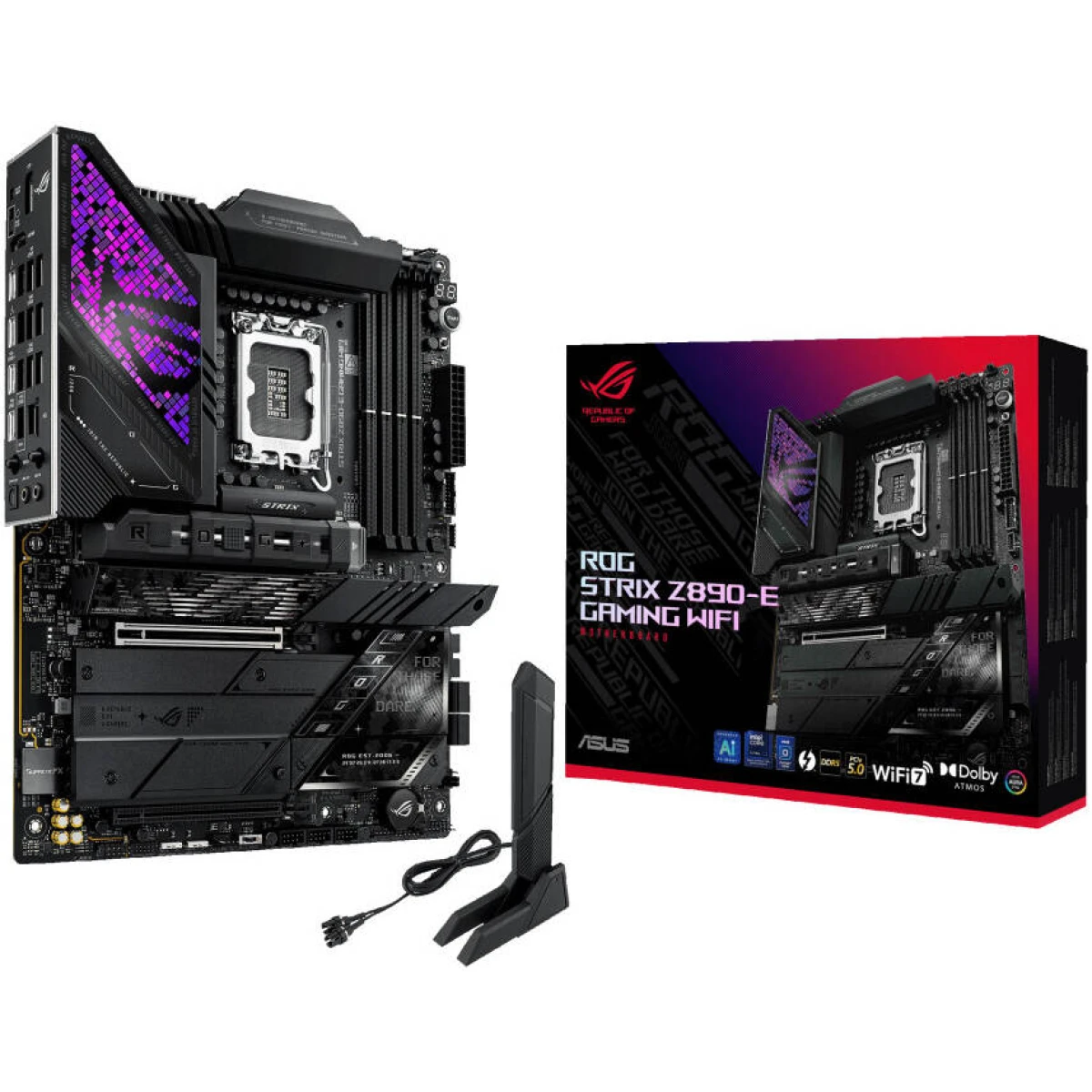ASUS ROG Strix Z890-E Gaming Wi-Fi 7 Z890 DDR5 LGA 1851 Advanced AI PC-ready 7x M.2 SSD PCIe? 5.0 Thunderbolt? 4 USB Type-C? 2.5Gb Lan