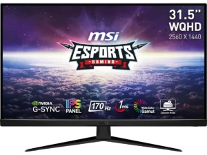 MSI G321Q 32" 2K HDR Ready IPS 170Hz 1ms Nvidia G-Sync Wide Color Gamut Perfectly support 120Hz For PS5 & Xbox S,X