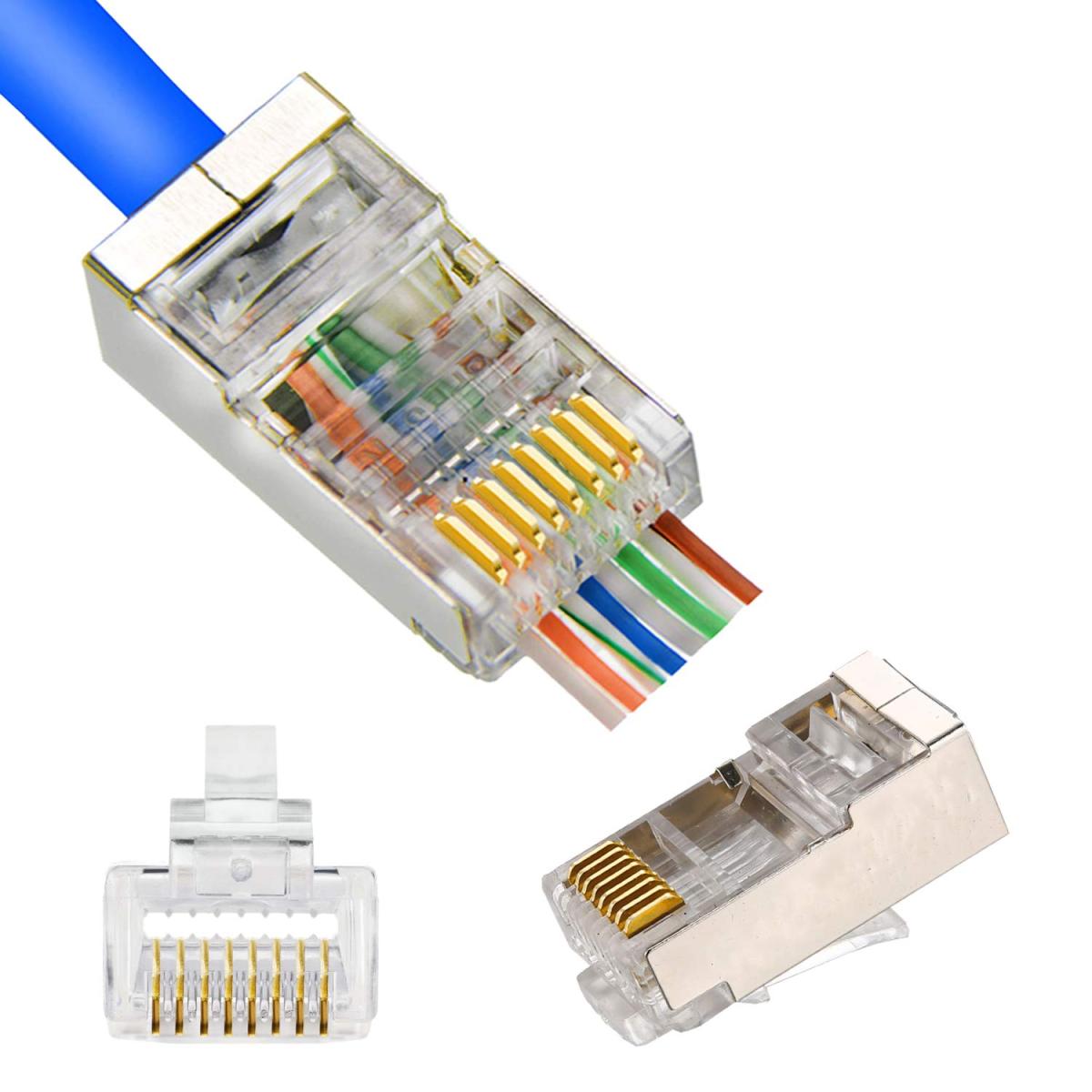 RJ45 Connector EZ FTP CAT6- 100pcs