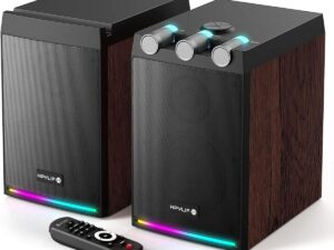 HPYLIFAll.H in One SL-70 Wireless RGB Bookshelf Speakers with Remote 50W