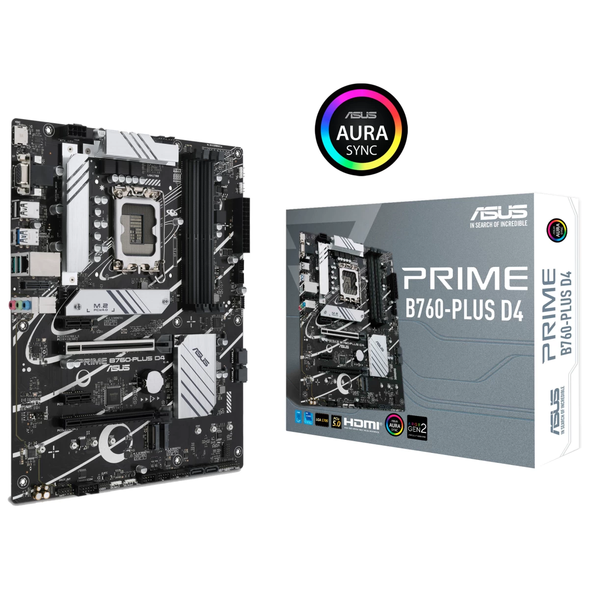 ASUS Prime B760-PLUS D4 Intel (14th and 13th Gen) ATX PCIe 5.0 3xPCIe 4.0 M.2 DDR4 2.5Gb LAN USB 3.2 Gen 1 Type-C,Thunderbolt (USB4?)