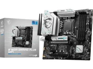 MSI B760M GAMING PLUS WIFI 6E mATX Supports 14th/13th/12th DDR5 PCIe 4.0 2x M.2 Gen 4 2.5G LAN - Black