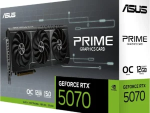 ASUS The Prime GeForce RTX? 5070 OC Edition 12GB GDDR7 Graphics Card (PCIe? 5.0, 12GB GDDR7, HDMI?/DP 2.1, 2.5-Slot, Axial-tech Fans, Dual BIOS)