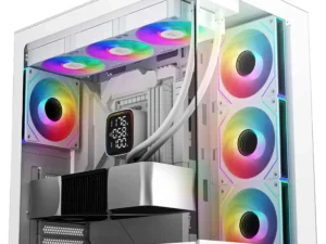 DeepCool CG530 4F Panoramic ATX Mid-Tower Case 4x Pre Installed Fans Dual Chamber, Support Back Connectors & Up to 2x 360mm +280mm Radiators, Front 2x USB3.0 , White