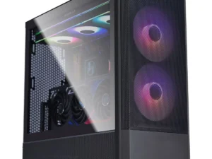 Lian Li Lancool 207 Mid Tower Case, 2x 140mm & 2x 120mm Pre-Installed Fan, Up to 360mm Radiator & 8x Fan Support, Steel & 4mm Tempered Glass Support, Black