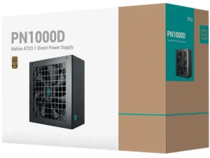 Deepcool Gamer Storm PN1000D 1000W 80+ Gold ATX 3.1 + PCI-E 5.1 Active PFC + Full Bridge SRC LLC + DC to DC, Hydro Bearing, 120mm Fan Size, Black