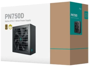 Deepcool Gamer Storm PN750D 750W 80+ Gold ATX 3.1 + PCI-E 5.1 Active PFC + Full Bridge SRC LLC + DC to DC, Hydro Bearing, 120mm Fan Size, Black