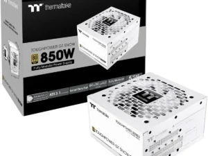 Thermaltake Toughpower GT 850W ATX 3.1 80 Plus Gold Fully Modular Smart Zero Fan; Native 450W PCIe 5.1 Connector , White