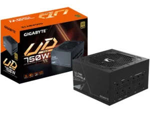 GIGABYTE UD750GM 750W 80 PLUS Gold Efficiency , 120mm Hydraulic Bearing Fan, ATX 12V v2.31, Black