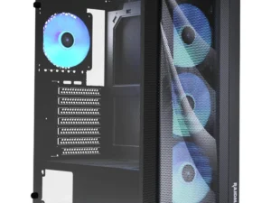 Raidmax MESHIAN X922 ATX Mesh Front Tempered Glass 4x 120mm ARGB Fan Preinstalled Supports Up to 320mm GPU - Black