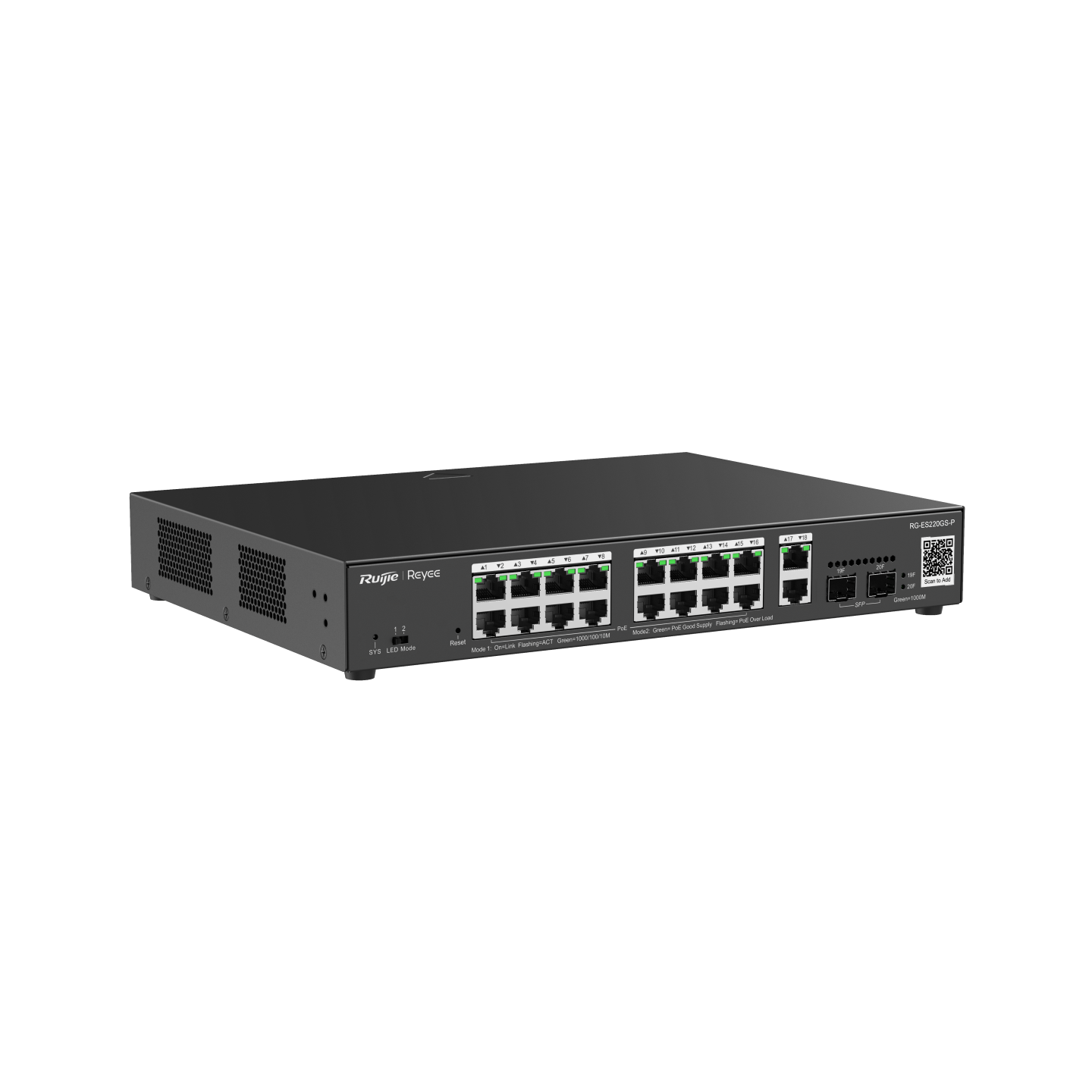 20-Port Gigabit Smart Cloud Managed PoE Switch RG-ES220GS-P