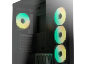 Raidmax Infinita Series i800CWF Chrome ATX 2 Side Tempered Glass 4x 120mm ARGB Fan Preinstalled Supports Up to 400mm GPU & USB C - White