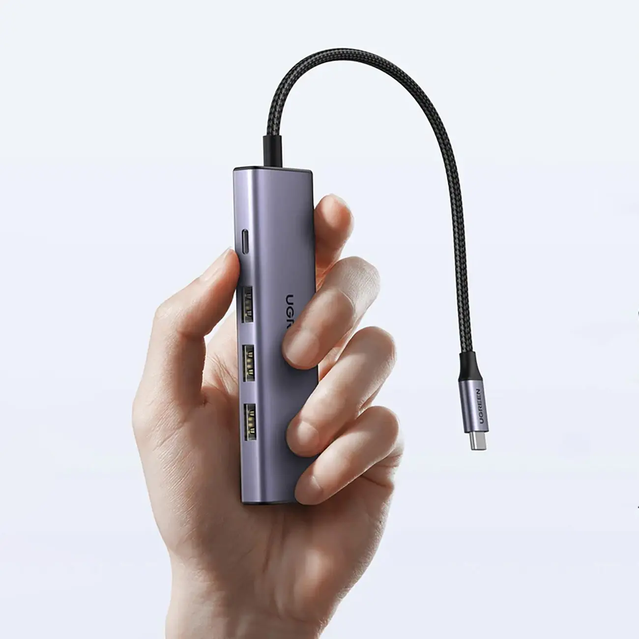 UGREEN USB-C TO 3*USB 3.0 A Female, 1*HDMI 4K + 1*USB-C PD Multifunction Adapter CM511 (15597) - الصورة 3