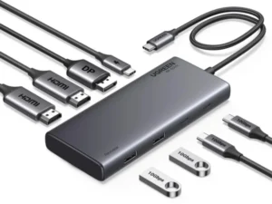 New UGREEN 8-in-1 USB-C to 2*USB-A 3.2+2*USB-C 3.2+2*HDMI+DP+PD port Converter CM639 (35625)