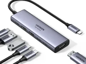 New UGREEN 6-in-1 USB-C To HDMI 4K@60Hz + 2*USB-A 3.2+2*USB 3.2 C+PD Power Converter  CM511 (35999)