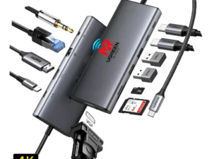 New UGREEN 11-in-1 USB-C To 2xUSB-C 3.2+USB-A 3.2+USB-A 3.0+HDMI+VGA+RJ45 Gigabit+SD/TF+AUX3.5mm+PD Converter CM639 (45520)