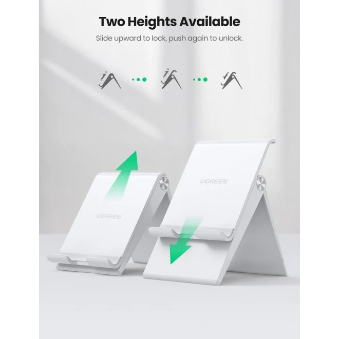 UGREEN Multi-Angle Phone Stand With Height Adjustable White LP247 (80704) - الصورة 3