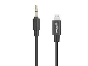 BOYA BY-K1 3.5mm Male to Apple MFi Male Certified Lightning Adapter Cable (20cm)