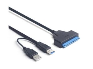 USB3.0 to SATA III 22pin Converter for 2.5" HDD/SSD with USB Charging Cable