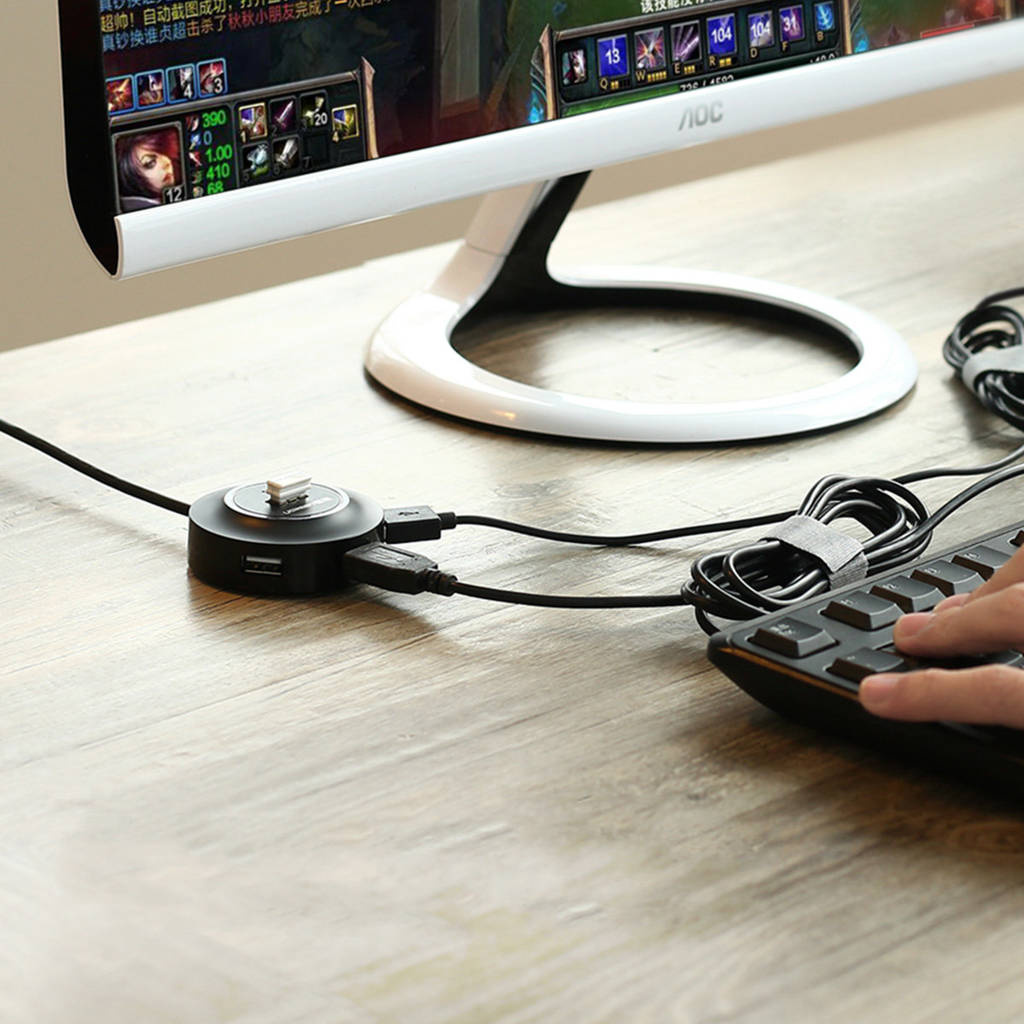 UGREEN USB 2.0 Hub 4 Ports With Micro USB Power Port 1m (Black) CR106 (20277) - الصورة 5