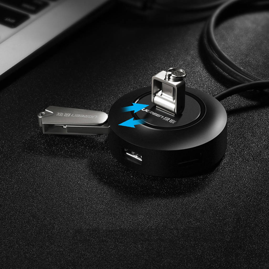 UGREEN USB 2.0 Hub 4 Ports With Micro USB Power Port 1m (Black) CR106 (20277) - الصورة 6