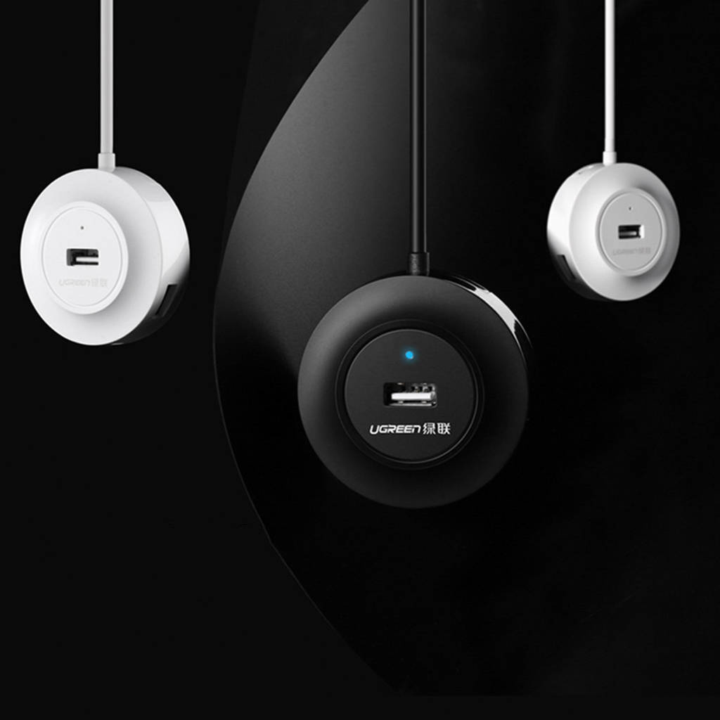 UGREEN USB 2.0 Hub 4 Ports With Micro USB Power Port 1m (Black) CR106 (20277) - الصورة 9