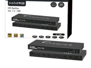 HAING HI-108F 1x8 8 Ports HDMI Powered Splitter for Full HD 1080P & 3D 4K Support
