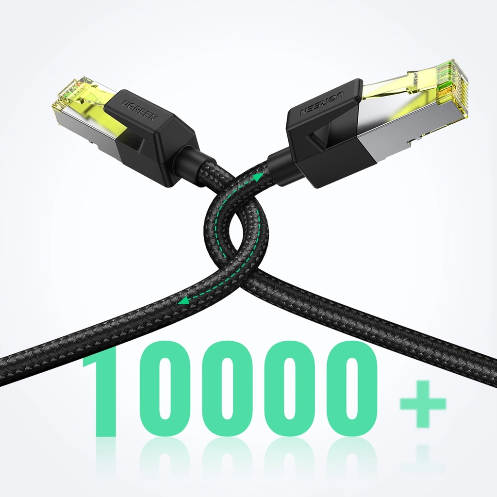 UGREEN 20m Cat 7 Ethernet Cable Braided Pure Copper (Black) NW150 (30793) - الصورة 7