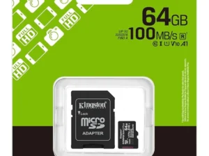 Kingston SDCS3/64GB Canvas Select Plus microSDXC Card Up to 100MB/s A1 Class 10 UHS-I with Adapter