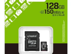 Kingston SDCS3/128GB Canvas Select Plus microSDXC Card Up to 150MB/s A1 Class 10 UHS-I with Adapter
