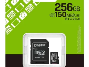 Kingston SDCS3/256GB Canvas Select Plus microSDXC Card Up to 150MB/s A1 Class 10 UHS-I with Adapter