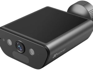 EZVIZ CB5 4K Wireless Wireless WiFi Surveillance Camera with Battery, Solar Outdoor Camera, Color Night Vision, Human/Vehicle Shape Detection, Active Defense, IP65 Waterproof, Alexa