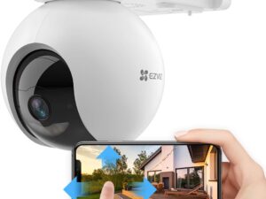 EZVIZ CS-HB8 4MP Security Camera, 2K+ Outdoor WiFi Camera with Battery, Two Way Talk, Color Night Vision, Waterproof, Auto Tracking, Smart Human Motion Detection, 360° View, Work with Solar Panel & Alexa