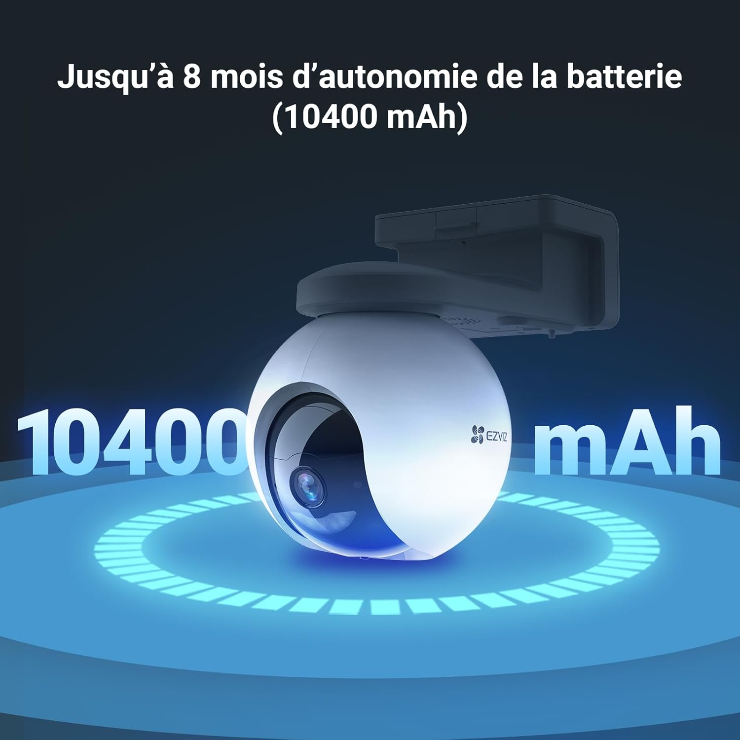 EZVIZ CS-HB8 4MP Security Camera, 2K+ Outdoor WiFi Camera with Battery, Two Way Talk, Color Night Vision, Waterproof, Auto Tracking, Smart Human Motion Detection, 360° View, Work with Solar Panel & Alexa - الصورة 3