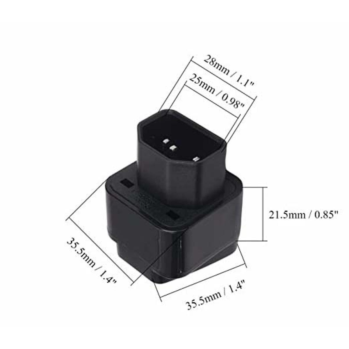 C13 Male to Universal Female Socket Power Adapter Converter - الصورة 2